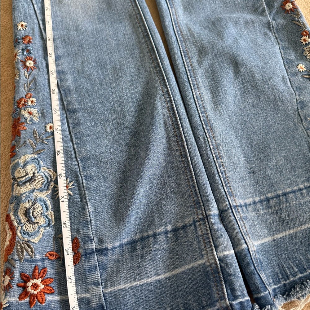 Embroidered Blue Jeans